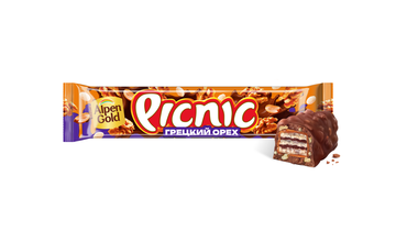 Шоколадный батончик Picnic Грецкий Орех 52 г