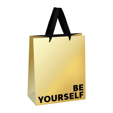 Пакет подарочный Meshu Be yourself 18х23х10 см матовая ламинация