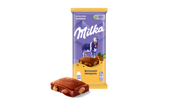 Шоколад молочный Milka с цельным миндалем 80 г