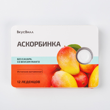 Аскорбинка без сахара со вкусом манго