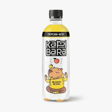 Напиток безалкогольный Kapibara сильногазированный со вкусом Персик-юзу 500 мл