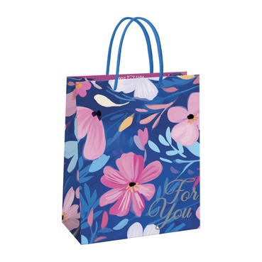 Пакет подарочный Meshu Flower pattern 11х14х6,5 см матовая ламинация