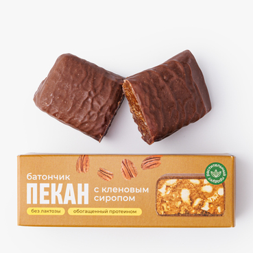 Батончик шок. "Пекан" обогащённый белком (веган)