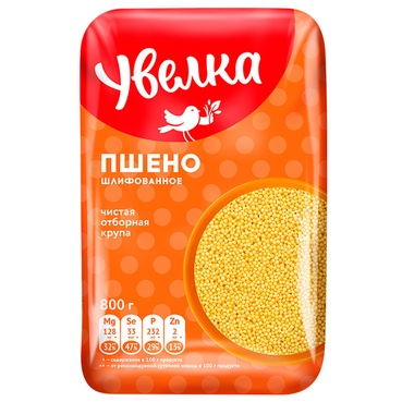 Пшено Увелка шлифованное 800 г