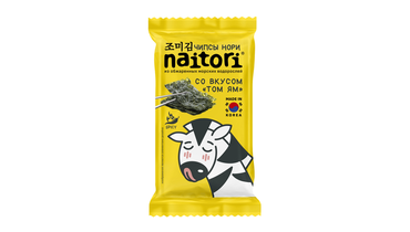 Чипсы Naitori из морских водорослей со вкусом "Том Ям", 3 г
