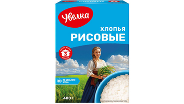 Хлопья рисовые Увелка 400 г