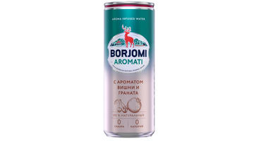 Напиток газированный Borjomi Flavored Water Вишня и гранат без сахара ж/б 330 мл