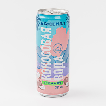 Вода кокосовая газированная (с сахаром), 325 мл