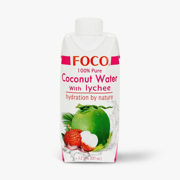 Вода кокосовая Foco с соком личи без сахара 330 мл