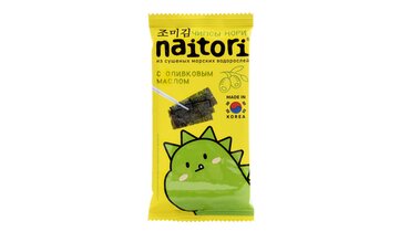 Чипсы Naitori из морских водорослей с оливковым маслом и солью 3 г