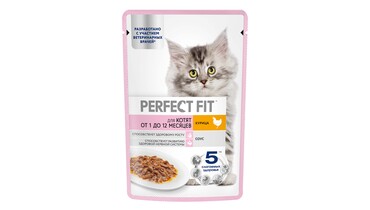 Корм влажный для котят Perfect Fit курица в соусе пауч 75 г