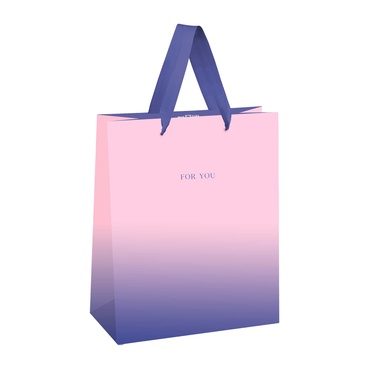 Пакет подарочный Meshu Pink-Purple gradient 18х23х10 см матовая ламинация