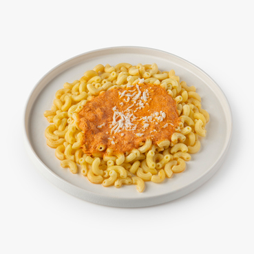 Паста в сливочно-томатном соусе с тунцом и оливками, замороженная