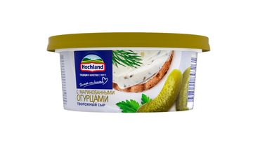 Сыр творожный Hochland с маринованными огурцами 60% 140 г