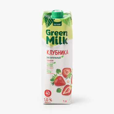 Напиток соевый со вкусом клубники, 1 л