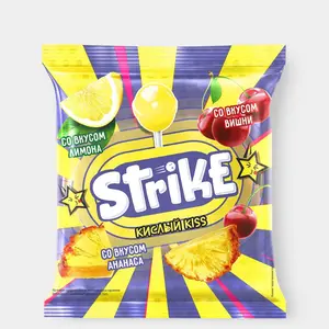 Карамель на палочке «Strike» Кислый kiss, 113 г