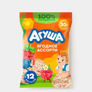 Хлебцы мультизлаковые «Агуша» Ягодное Ассорти, 30 г