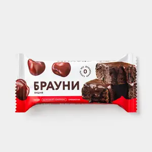Пирожное «Royal cake» протеиновое, «Брауни» вишневое, без сахара, 50 г