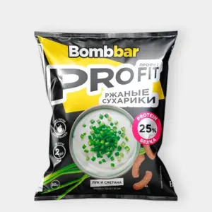 Сухарики протеиновые «Boombbar» «Сметана и зелёный лук», 50 г