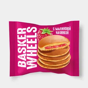 Панкейк «Basker Wheels» с малиновой начинкой, 36 г