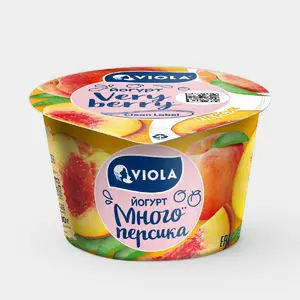 Йогурт 2.6% «Viola» Very Berry Персик, 180 г