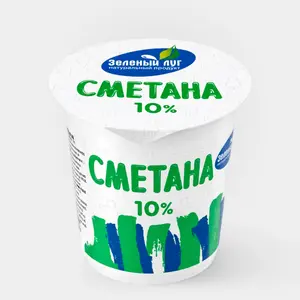 Сметана 10% «Зеленый луг», 300 г