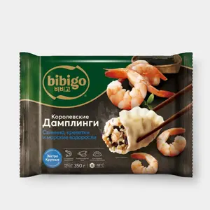 Дамплинги «Bibigo» с креветками и морскими водорослями, 350 г