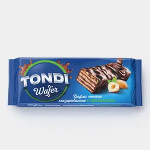 Вафли «Tondi» глазированные с орешками, 138 г
