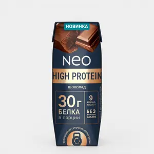 Коктейль молочный 0.9% «Neo» HIGH PROTEIN Шоколад, 260 г