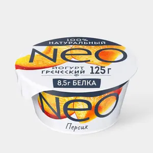 Йогурт 2% «Neo» греческий, персик, 125 г