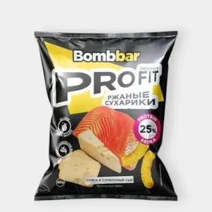 Сухарики протеиновые «Bombbar» Семга с сыром, 50 г