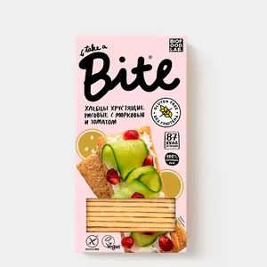 Хлебцы хрустящие «Take a Bitey» рисовые с морковью и томатом, 150 г