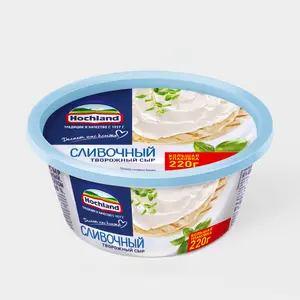 Сыр творожный 60% «Hochland» Сливочный, 220 г