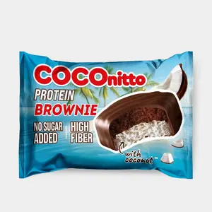 Печенье протеиновое «COCOnitto» BROWNIE с кокосом, 50 г