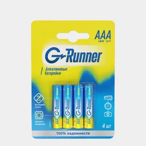 Батарейки алкалиновые «G-runner» AAА/LR03, 1,5 V, 4шт, 45 г
