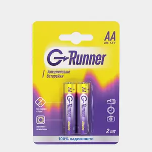 Батарейки алкалиновые «G-runner» AA/LR6, 1,5 V, 2шт, 45 г