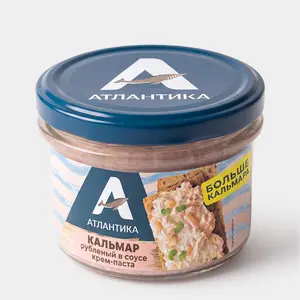 Рубленый кальмар в соусе «Атлантика», 150 г