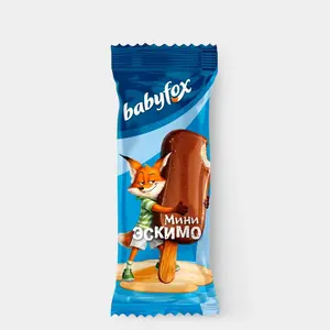 Эскимо «Babyfox» пломбир ванильный в молочном шоколаде, 45 г