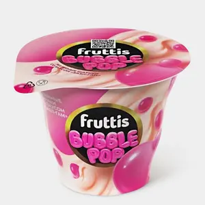 Йогурт 4.4% «Fruttis» со вкусом бабл-гам и желейными шариками, 180 г